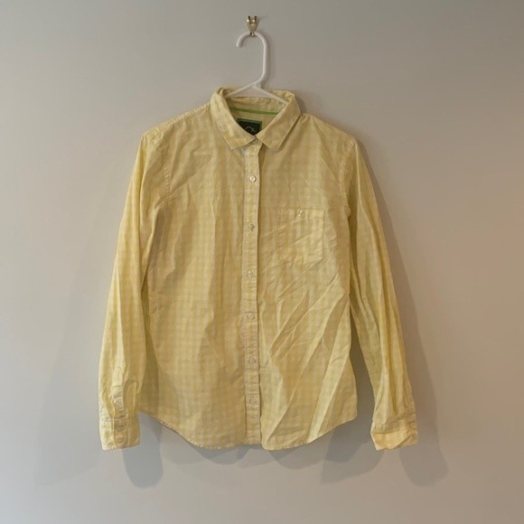 C. Wonder Yellow Plaid Button Down Shirt Medium - Picture 1 of 4